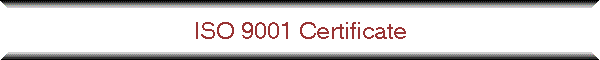 ISO 9001 Certificate